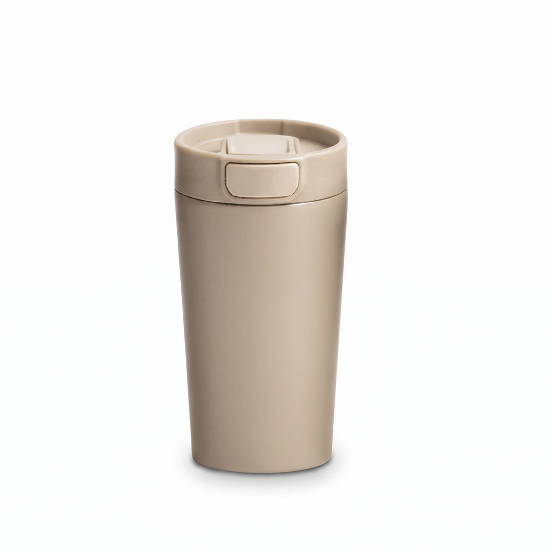 Tap Drink — 350ml NFC Smart Tumbler, Digital Branding Stainless Steel Travel Mug with Push-Button Lid
