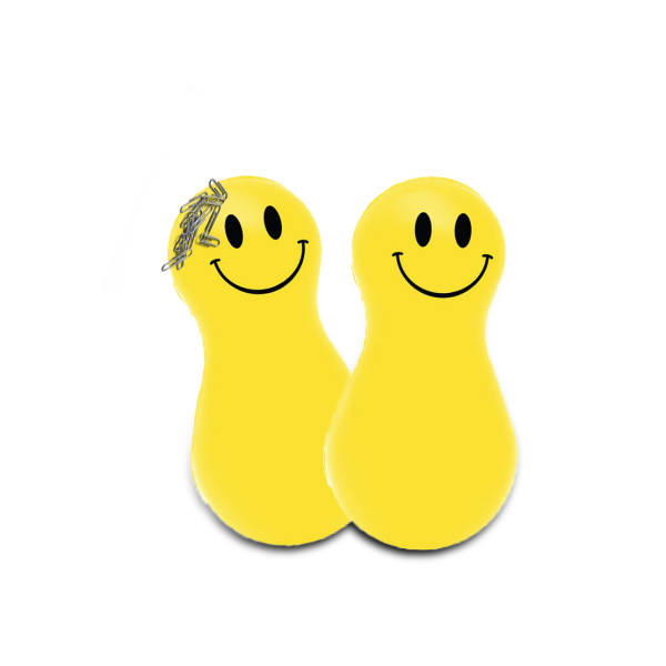 Happy Stressball — Smiley Magnetic PU Tumbler & Paperweight