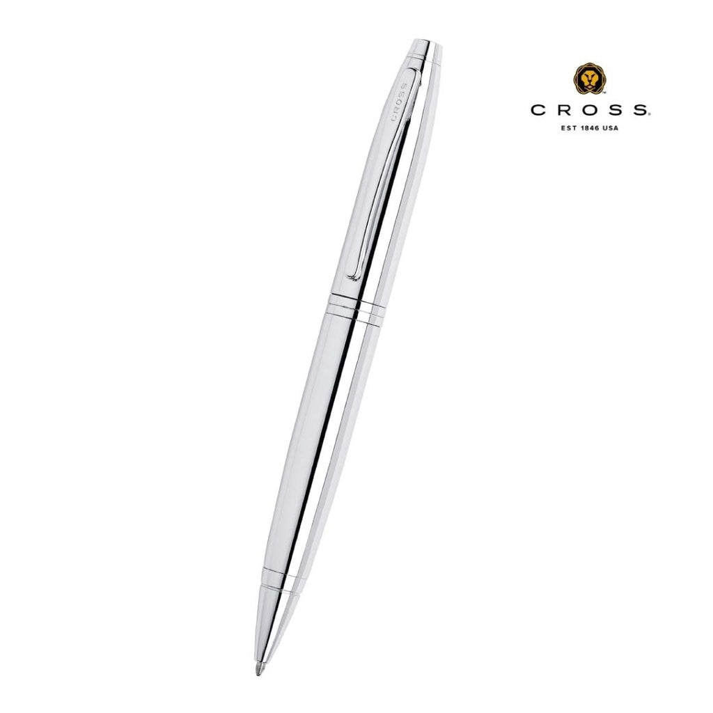 Cross Calais™ Polished Chrome with Polished Chrome Appointments Ballpoint Pen (Blue Ink)