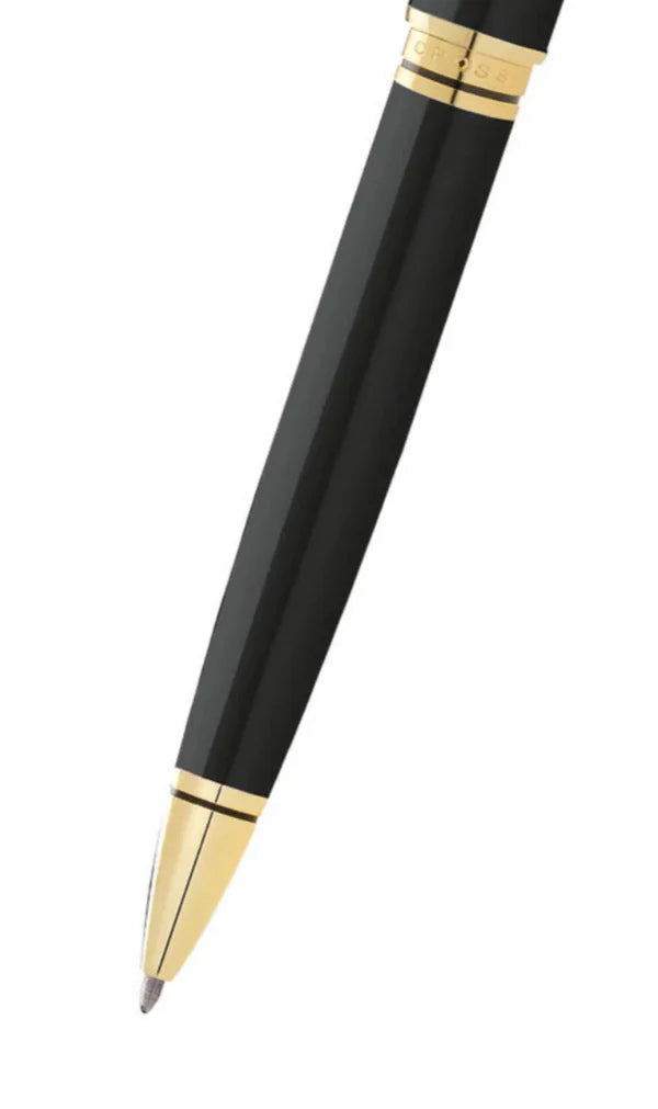 Cross Coventry Classic Black Lacquer with Gold Tone Appointments Ballpoint Pen (Blue Ink)