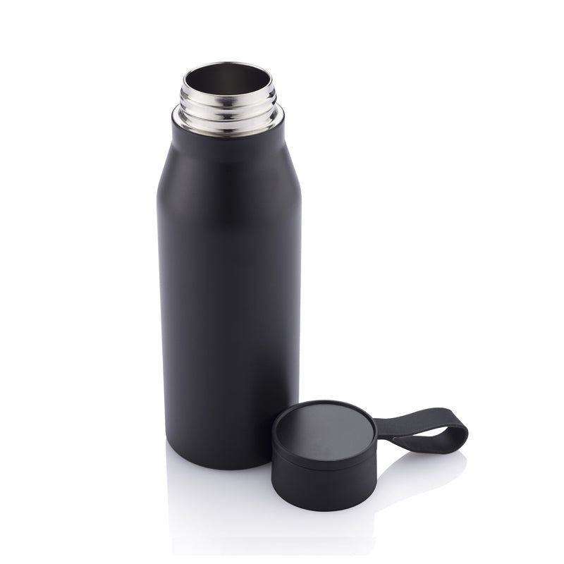R-NEBRA - CHANGE Collection Recycled Stainless Steel Vacuum Bottle - Black — view 2 — MaxPrint Dubai