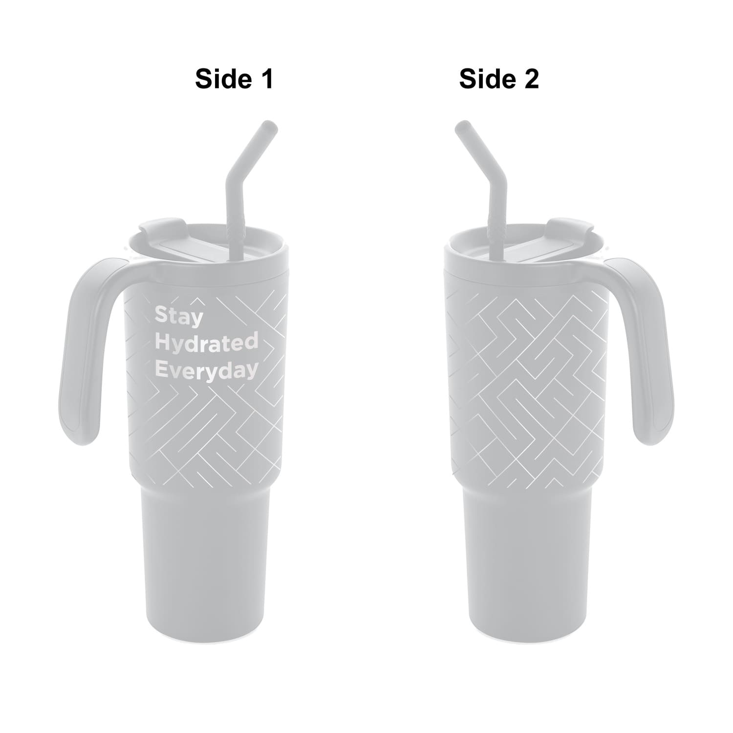FORZA 360 - Hans Larsen Recycled Stainless Steel/PP Tumbler with 360 Branding - White