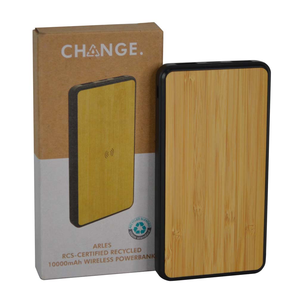 ARLES - باور بانك لاسلكي 10000mAh من CHANGE Collection بمواد معاد تدويرها RCS