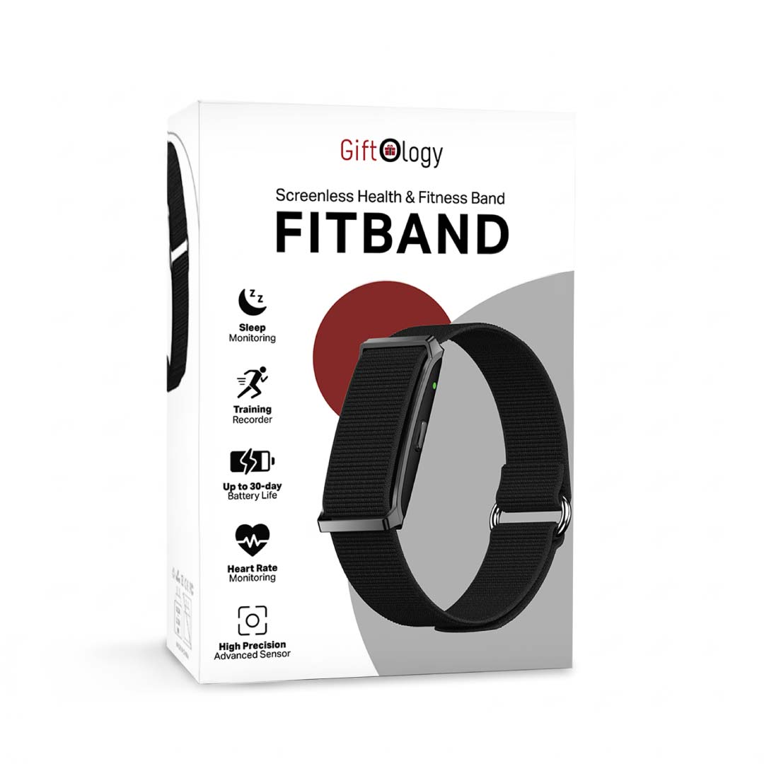FITBAND Giftology Screenless Health & Fitness Band - Black