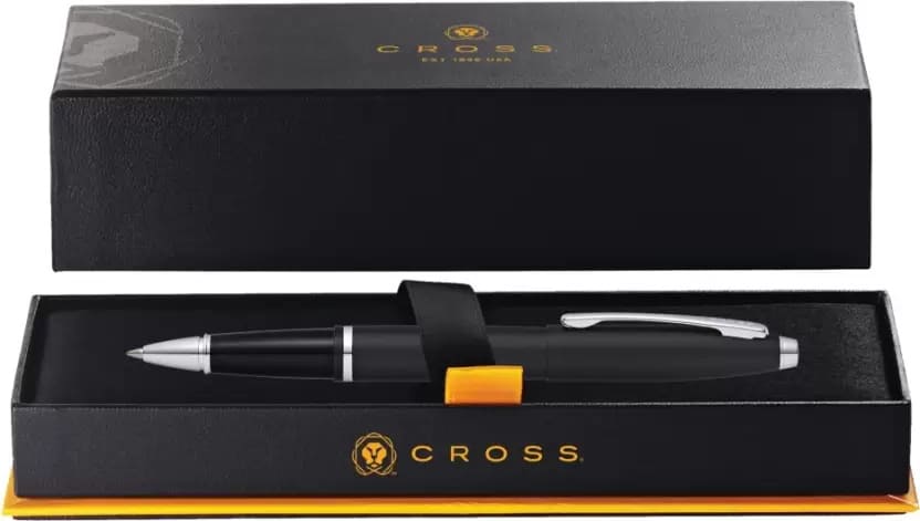 Cross Calais™ Matte Black with Polished Chrome Appointments Selectip Rollerball Pen (Blue Ink)