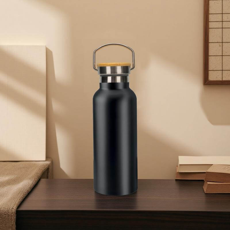 ALMERIA - Giftology Double Wall Stainless Steel Bottle 500ml - Black