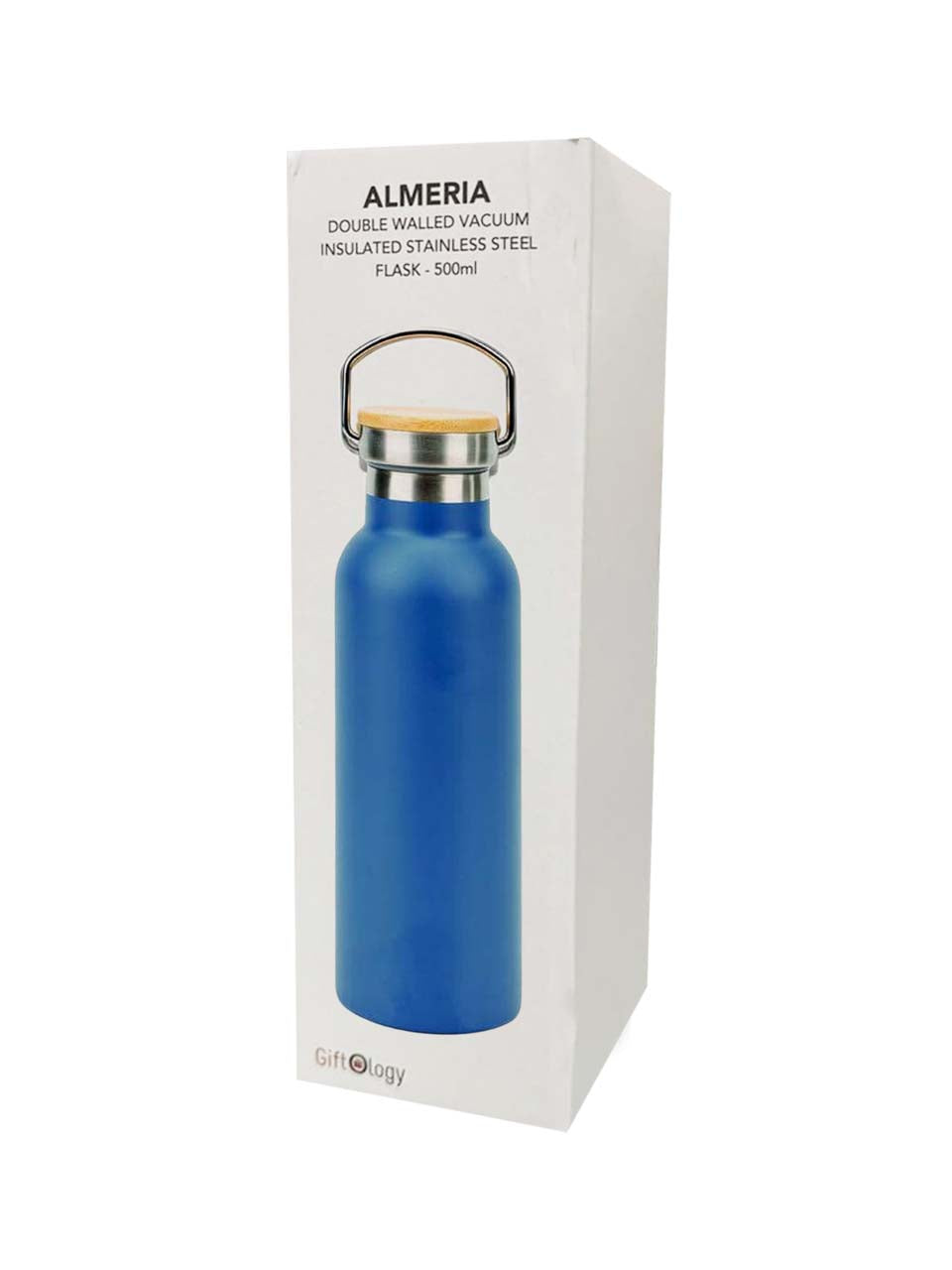 ALMERIA - Giftology Double Wall Stainless Steel Bottle 500ml - Blue — view 4 — MaxPrint Dubai