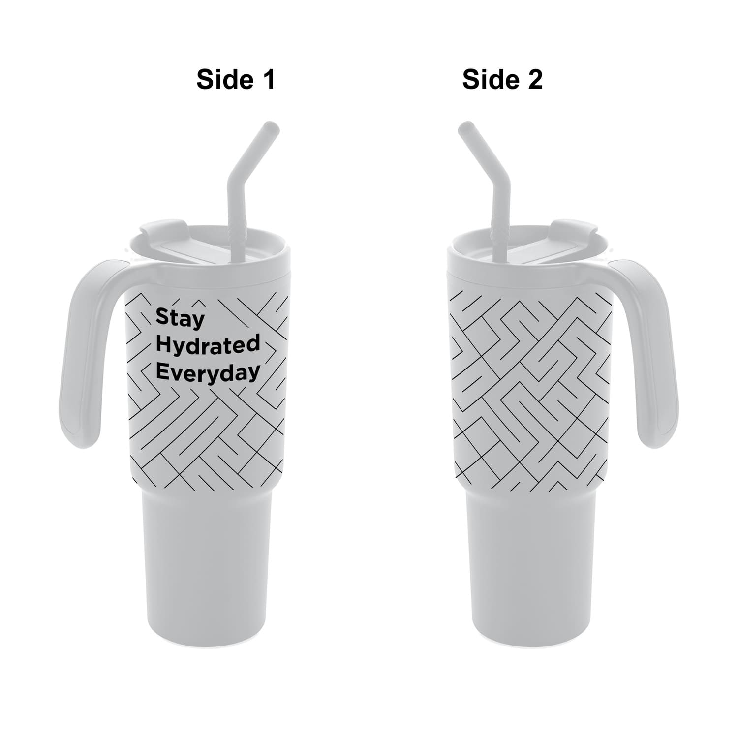 FORZA 360 - Hans Larsen Recycled Stainless Steel/PP Tumbler with 360 Branding - White