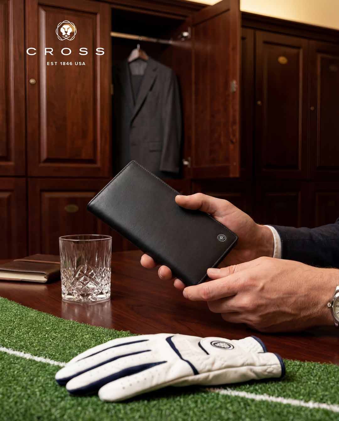 CROSS Soft Grain Leather 12CC Longcoat Wallet - Black