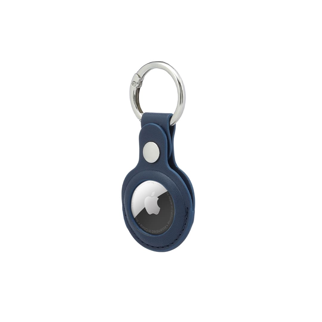 LEEVI - Santhome® PU Keychain with Santhome Tag pocket - Navy Blue — view 7 — MaxPrint Dubai