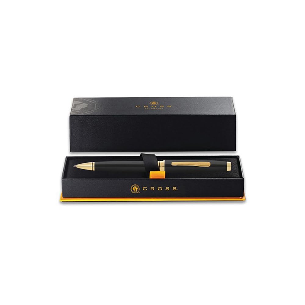 Cross Coventry Classic Black Lacquer with Gold Tone Appointments Ballpoint Pen (Blue Ink)