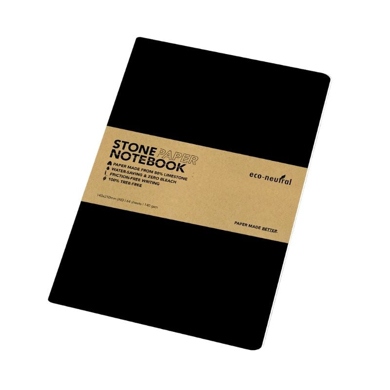 NEYA - eco-neutral Stone Paper Tree-Free Notebook - Black — view 2 — MaxPrint Dubai