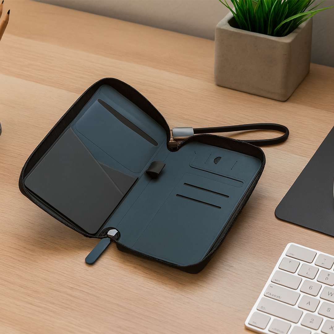 Travi Wallet — Sleek PU Leather Travel Case