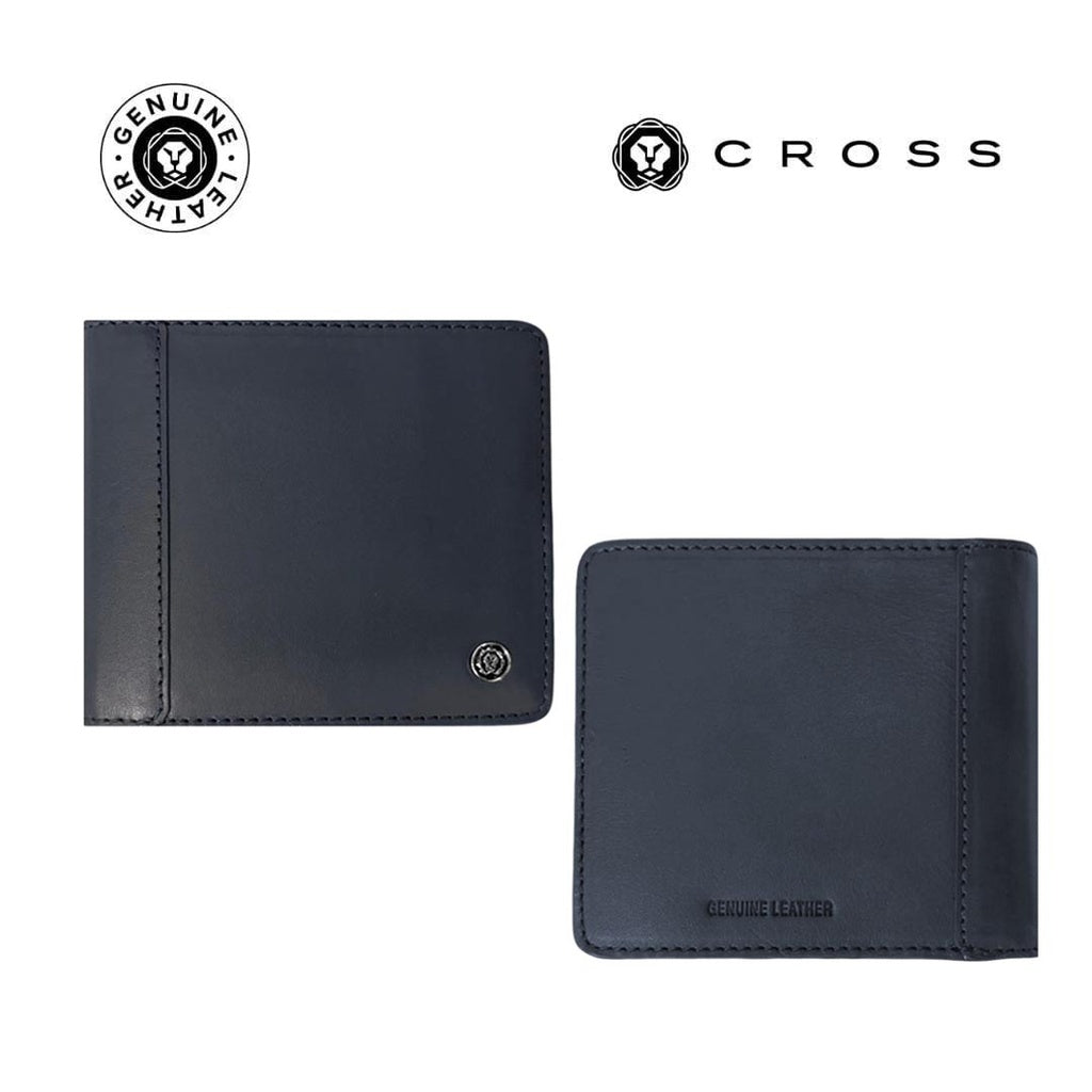 CROSS Leather Clip Wallet - Navy