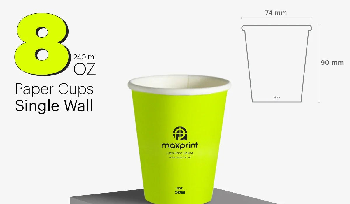 Paper Cups Single Wall 8 oz (Bulk)