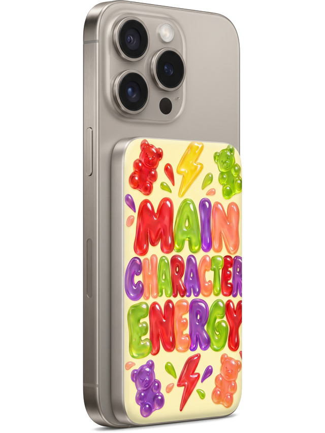 MagSafe power bank — Main Character Energy design on iPhone 18 Pro Max