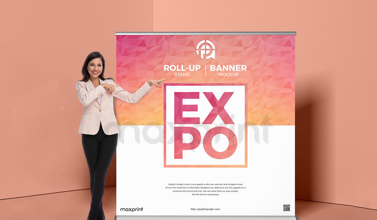 1 Roll up Banner 200 x 200cm