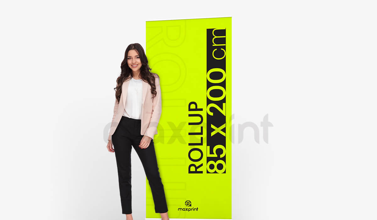 1 Roll up Banner 85 x 200cm