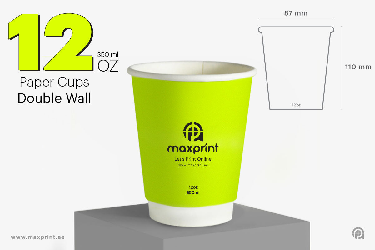 5000 Paper Cups Double Wall 12 oz