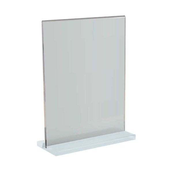 50 Acrylic Desk Sign Holders in Transparent | Size: Medium