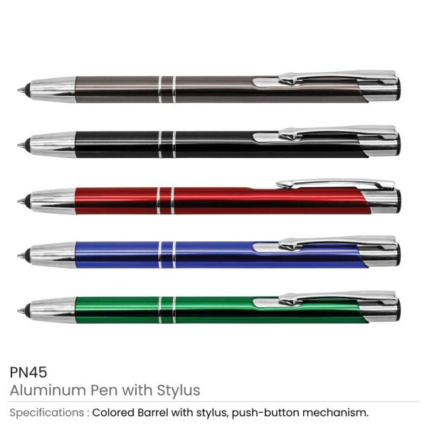 500 Aluminum Pens with Stylus