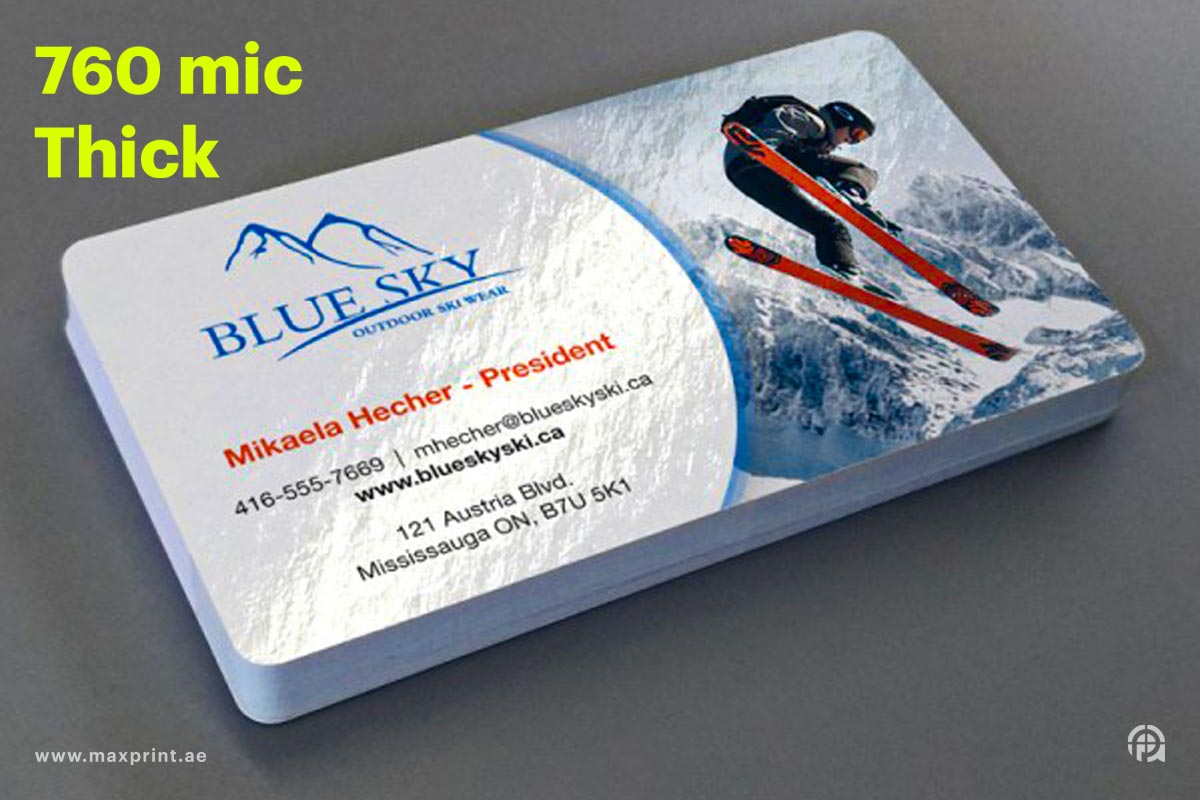 1000 Business Cards, Rounded Corner PETT Glossy Laminated 760 mic - Thick