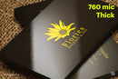 1000 Business Cards, Rounded Corner Gold Foil PET Glossy Laminated 760 mic - Thick
