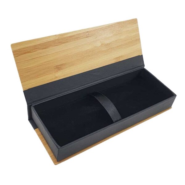 50 Bamboo Pen Box with Velvet Interior