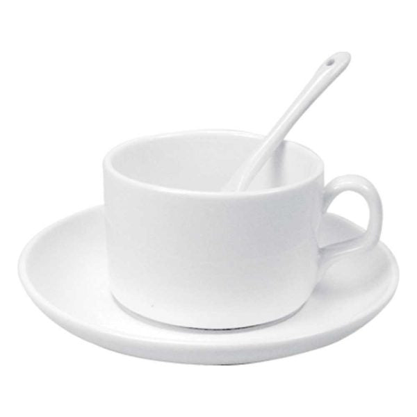 50 Ceramic Saucer Teacups with Spoon