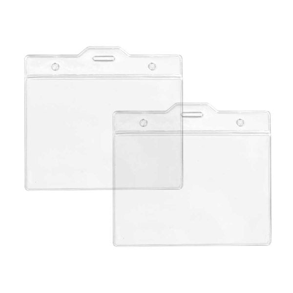 50 Clear Plastic ID Card Holder