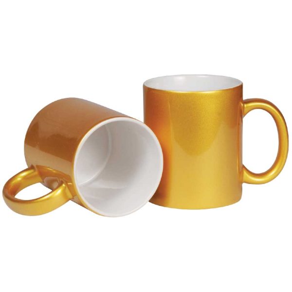 50 Gold Ceramic Mugs