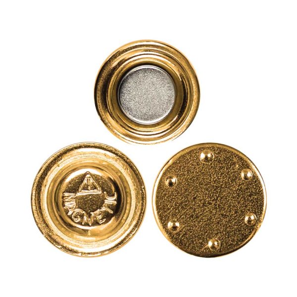 50 Gold Plated Round Button Magnets
