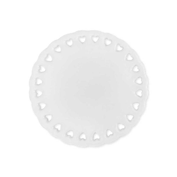 50 Doily Rice Heart Design Ceramic Ornaments