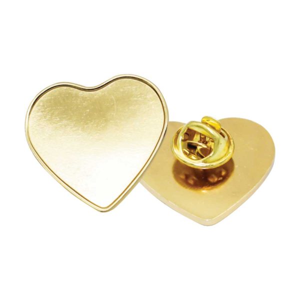 250 Heart Shape Metal Badges