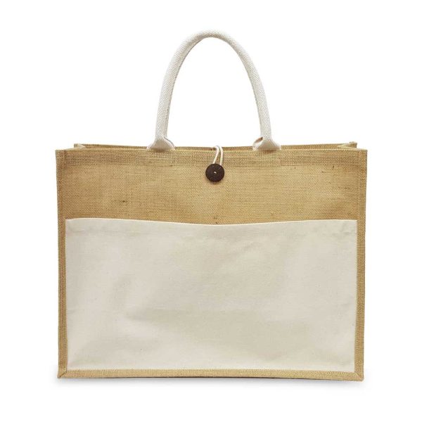50 Jute Bags with Cotton Pocket