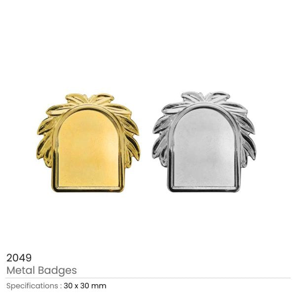 50 Metal Logo Badges