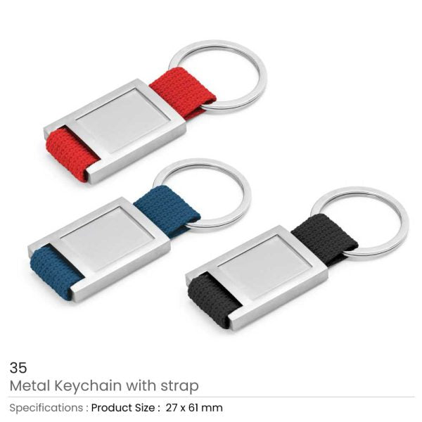 50 Metal Keychain with Strap