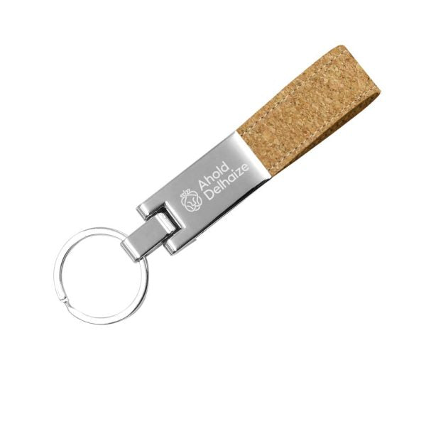 50 Metal Keychain with Cork Strap