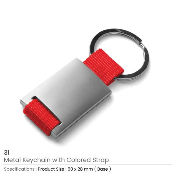 50 Metal Keychain with Strap