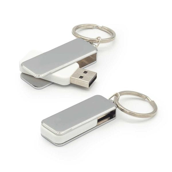 50 Metal Swivel USB with Key Holder - 16 GB