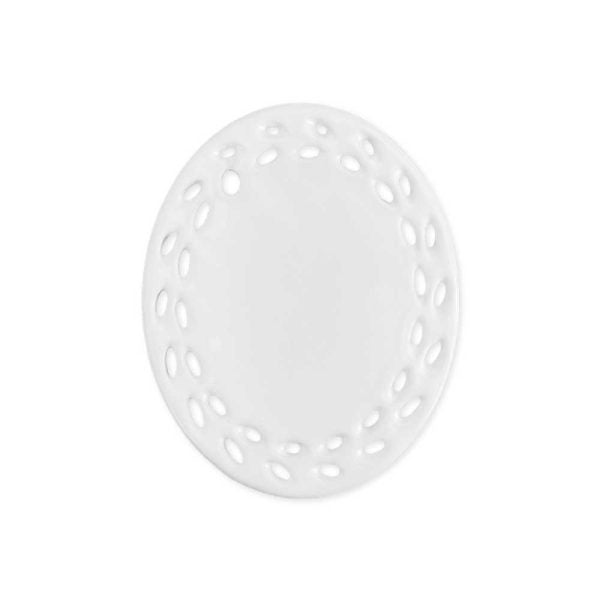 50 Oval Doily Ceramic Ornaments