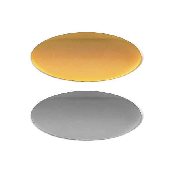 50 Oval Flat Metal Badges