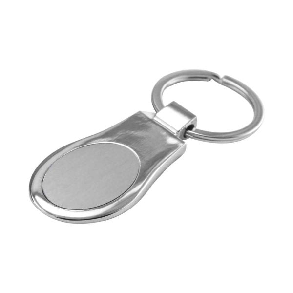 50 Oval Shaped Metal Keychains