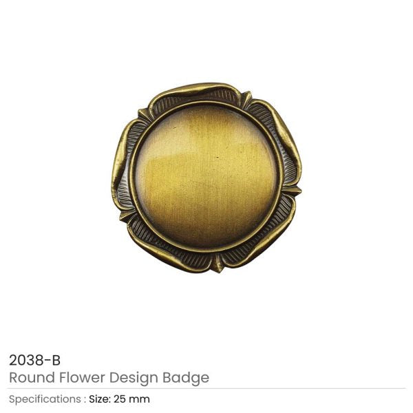50 Round Flower Design Logo Badges