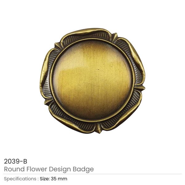 50 Round Flower Design Logo Badges