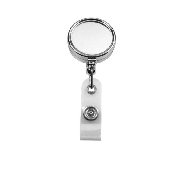 50 Silver Mirror Shiny Badge Reels