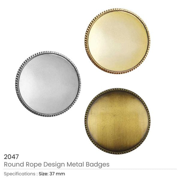 50 Round Rope Design Logo Badges