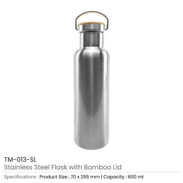 50 Stainless Steel Bamboo Flask