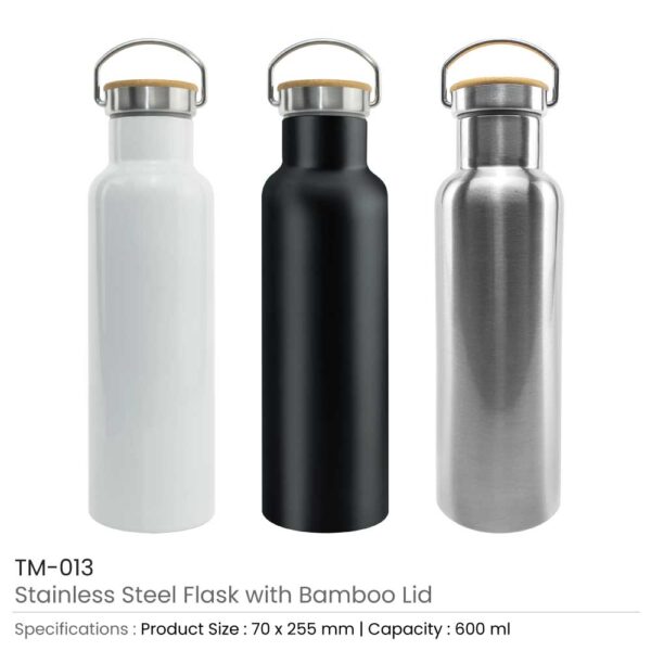 50 Stainless Steel Bamboo Flask