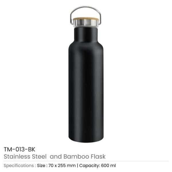 50 Stainless Steel Bamboo Flask